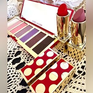 Estee Lauder Women eyeshadow palette and two lipstick’s